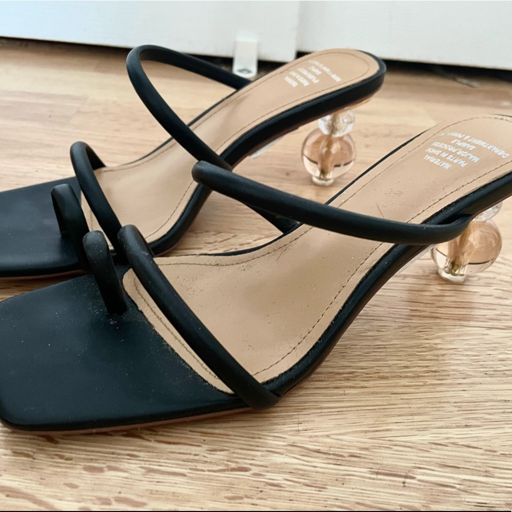 Black Open Toe Heels